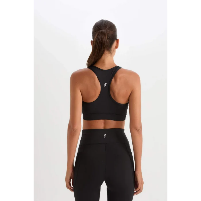 Defacto C9748 Siyah DeFactoFit Bisiklet Yaka Sporcu Bra