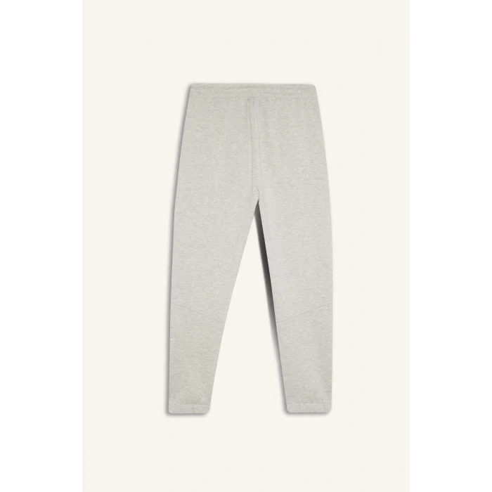 Defacto D6701 Gri DeFactoFit NBA Milwaukee Bucks Kalın Jogger Eşofman Altı Standart Fit Beli Bağcıklı Cepli