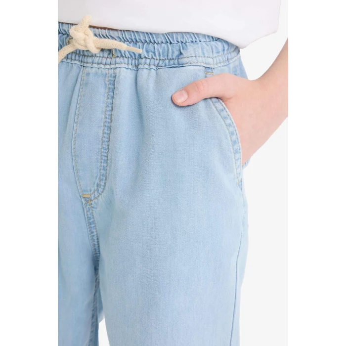 Defacto F6899 Mavi Erkek Çocuk Esnek Belli Düz Paça Jean Pantolon
