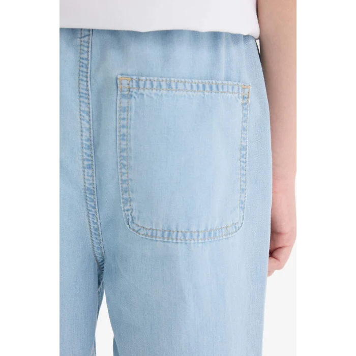 Defacto F6899 Mavi Erkek Çocuk Esnek Belli Düz Paça Jean Pantolon