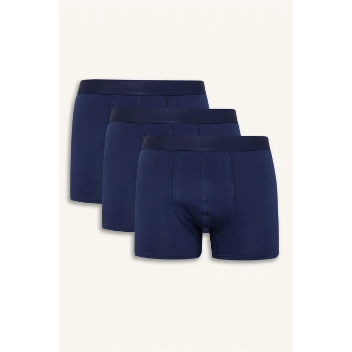 Defacto C3275 Lacivert Regular Fit 3lü Boxer
