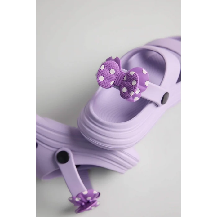 Defacto E7819 Mor Kız Çocuk Düz Taban Terlik
