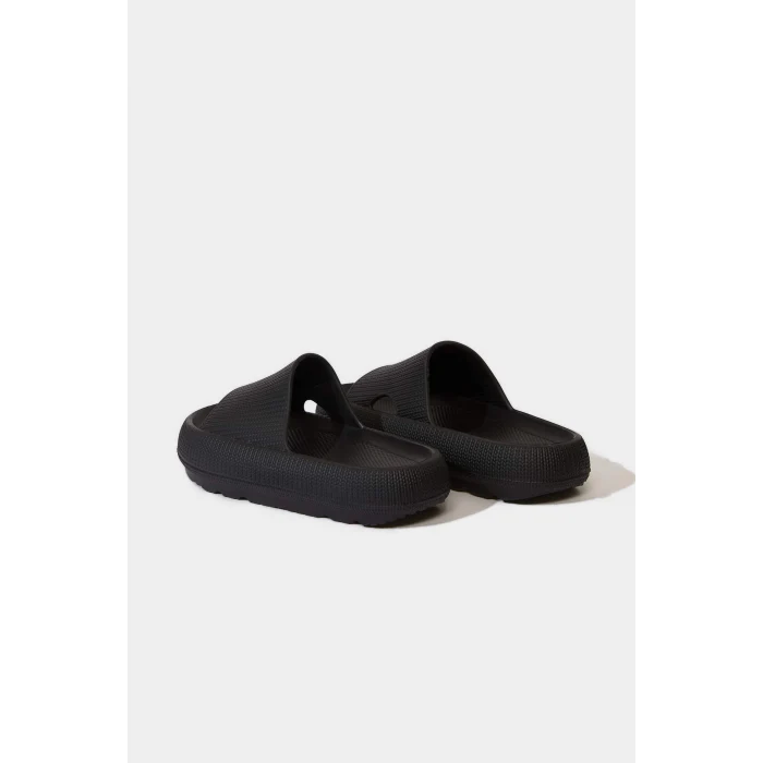 Defacto C3045 Siyah Erkek Yüksek Taban Tek Bantlı Eva Terlik