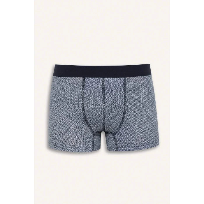 Defacto D9880 Lacivert Regular Fit Baskılı 3lü Boxer