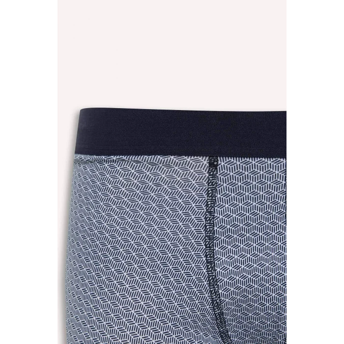 Defacto D9880 Lacivert Regular Fit Baskılı 3lü Boxer