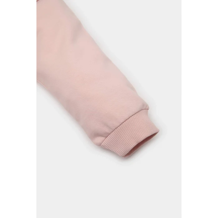 Defacto E2866 Pembe Kız Bebek 2li Takım Fiyonk Baskılı Sweatshirt Beli Lastikli Eşofman Altı