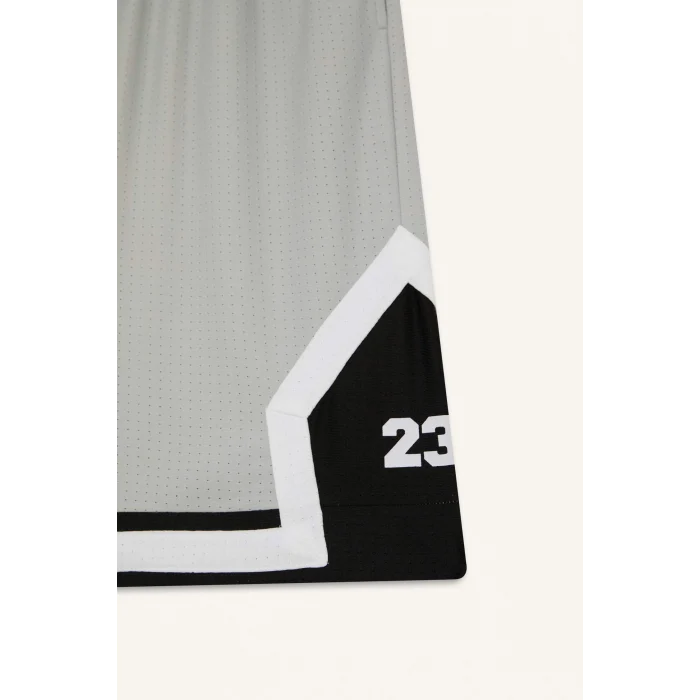 Defacto E4128 Gri DeFactoFit Hızlı Kuruyan Oversize Geniş Kalıp Sporcu Kısa Paça Şort