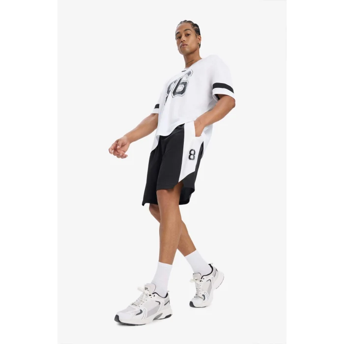 Defacto E4127 Siyah DeFactoFit Hızlı Kuruyan Standart Fit Sporcu Kısa Paça Şort