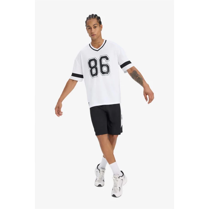 Defacto E4127 Siyah DeFactoFit Hızlı Kuruyan Standart Fit Sporcu Kısa Paça Şort