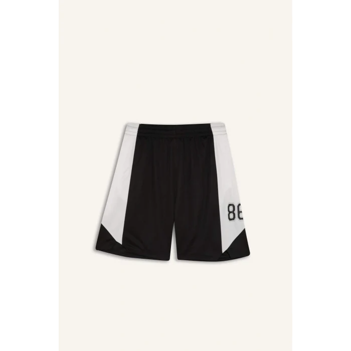 Defacto E4127 Siyah DeFactoFit Hızlı Kuruyan Standart Fit Sporcu Kısa Paça Şort