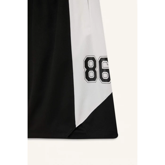 Defacto E4127 Siyah DeFactoFit Hızlı Kuruyan Standart Fit Sporcu Kısa Paça Şort