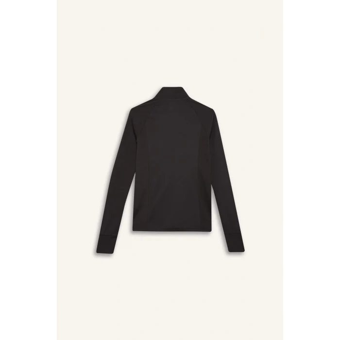 Defacto B3985 Antrasit DeFactoFit Fitted Dik Yaka Çift Cepli Fermuarlı Sporcu Hırka