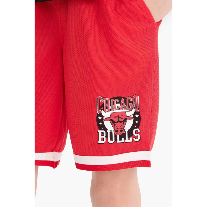 Defacto E4853 Kırmızı Erkek Çocuk NBA Chicago Bulls Şort