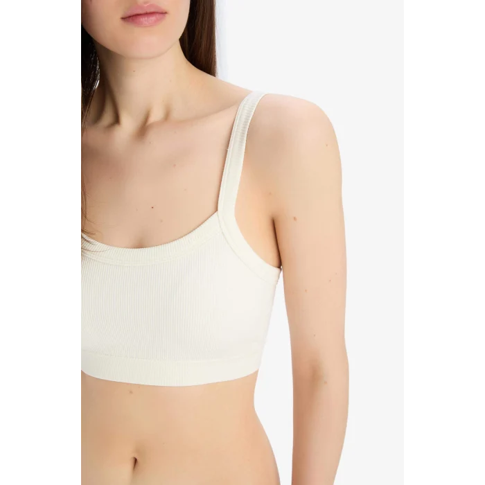 Defacto C1972 Beyaz Çıkarılabilir Pedli Seamles Bra-Fall in Love