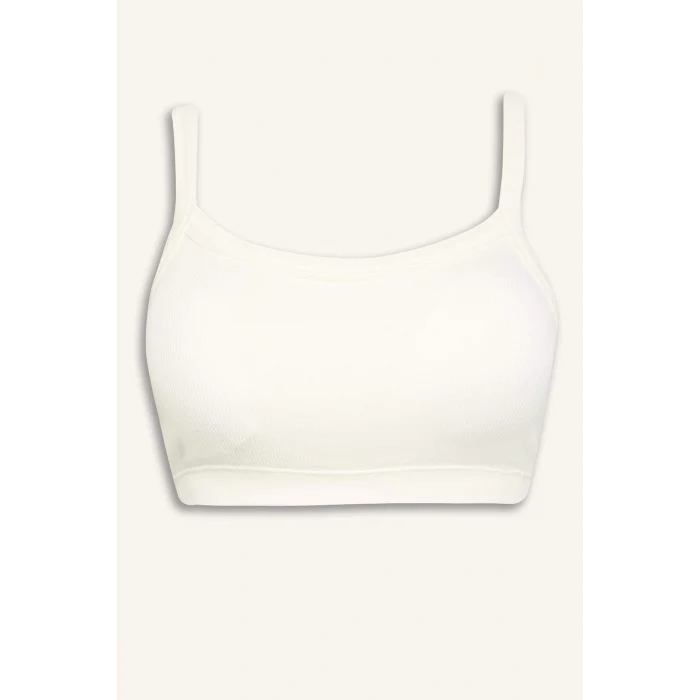 Defacto C1972 Beyaz Çıkarılabilir Pedli Seamles Bra-Fall in Love