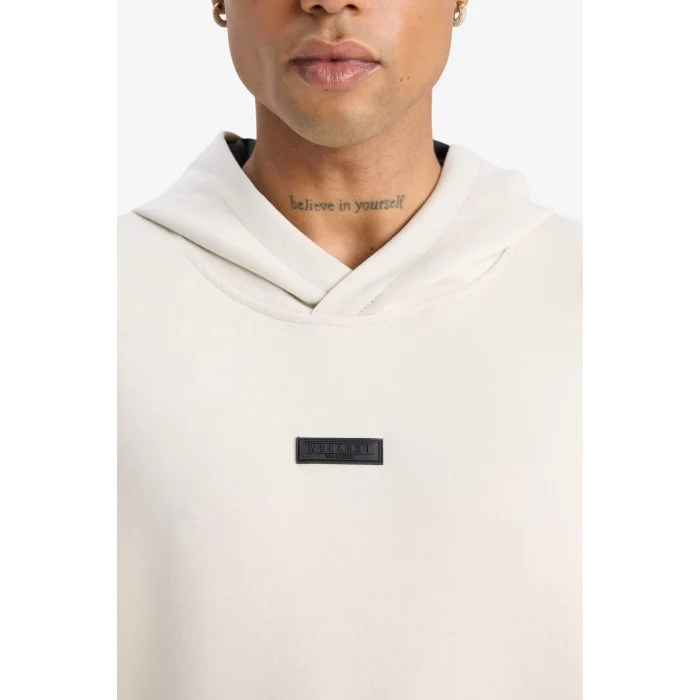 Defacto D7364 Bej DeFactoFit Standart Fit Kapüşonlu Skuba Dalgıç Kumaş Sporcu Sweatshirt