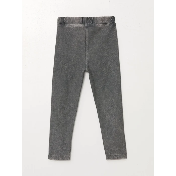 LCW Kids Siyah Beli Lastikli Basic Kız Bebek Tayt Pantolon