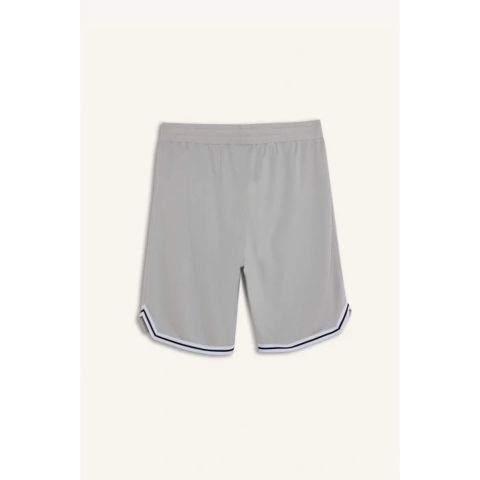 Defacto C2419 Gri DeFactoFit Hızlı Kuruyan Standart Fit Sporcu Kısa Paça Şort