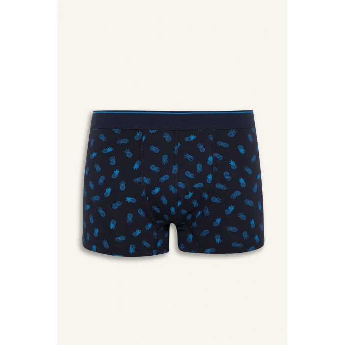 Defacto D9872 Lacivert Regular Fit Desenli 3lü Boxer