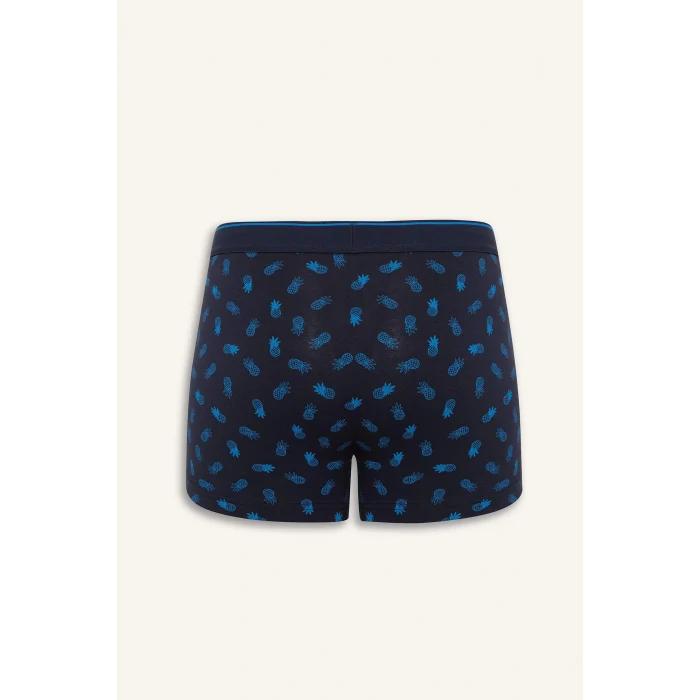 Defacto D9872 Lacivert Regular Fit Desenli 3lü Boxer