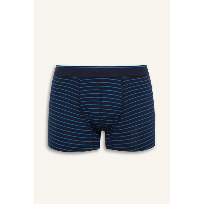 Defacto D9872 Lacivert Regular Fit Desenli 3lü Boxer