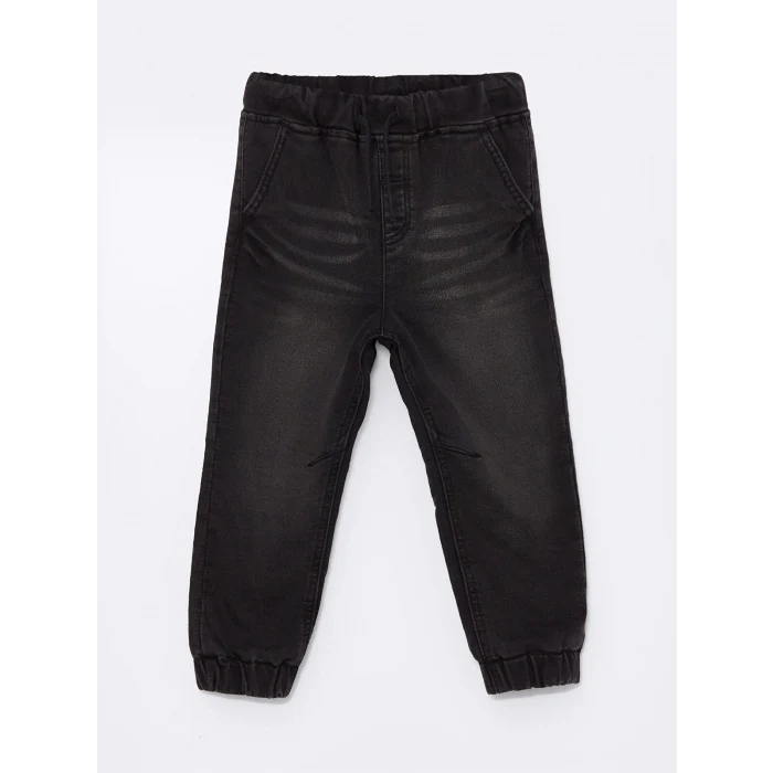 LCW Kids Siyah Basic Erkek Çocuk Polar Astarlı Jean Pantolon