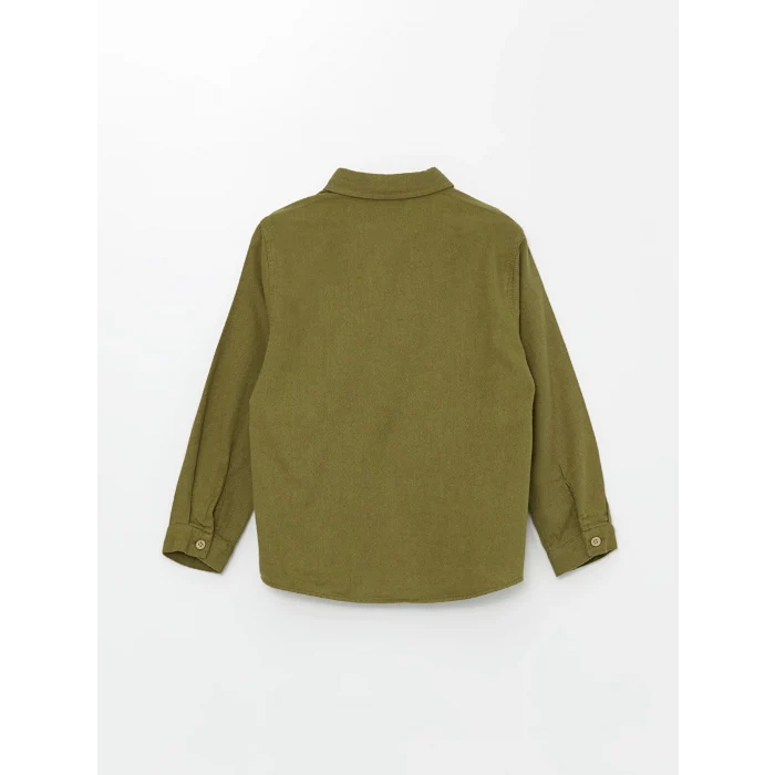 LCW Kids Haki Uzun Kollu Basic Erkek Çocuk Gömlek