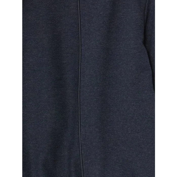 LCW Kids Indigo Basic Erkek Çocuk Fermuarlı Sweatshirt