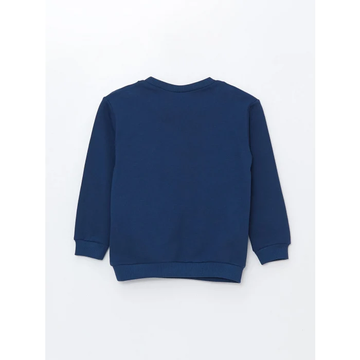 LCW Kids Indigo Bisiklet Yaka Uzun Kollu Erkek Bebek Sweatshirt ve Eşofman Alt 2li Takım