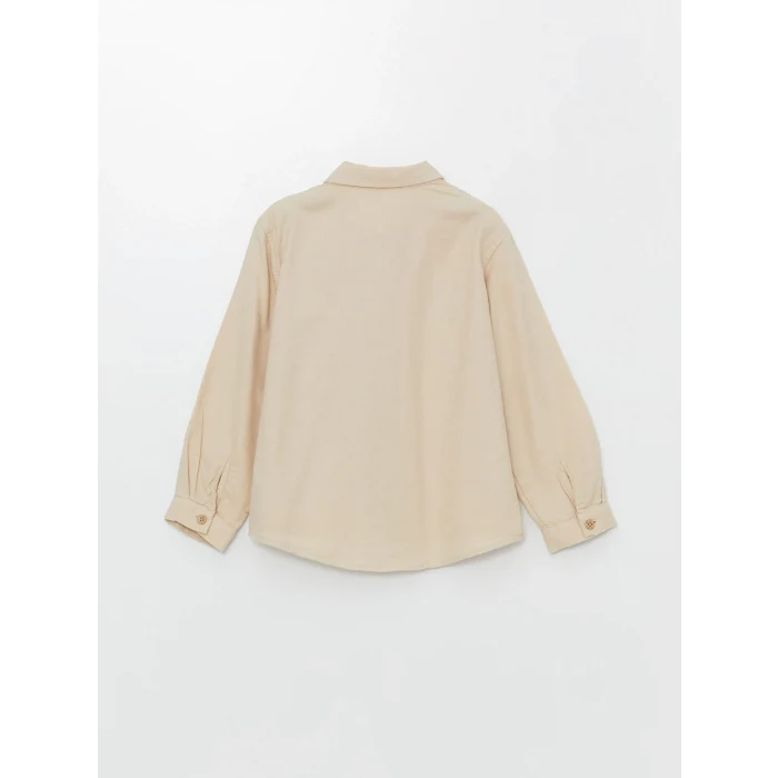 LCW Kids Bej Uzun Kollu Basic Erkek Çocuk Gömlek