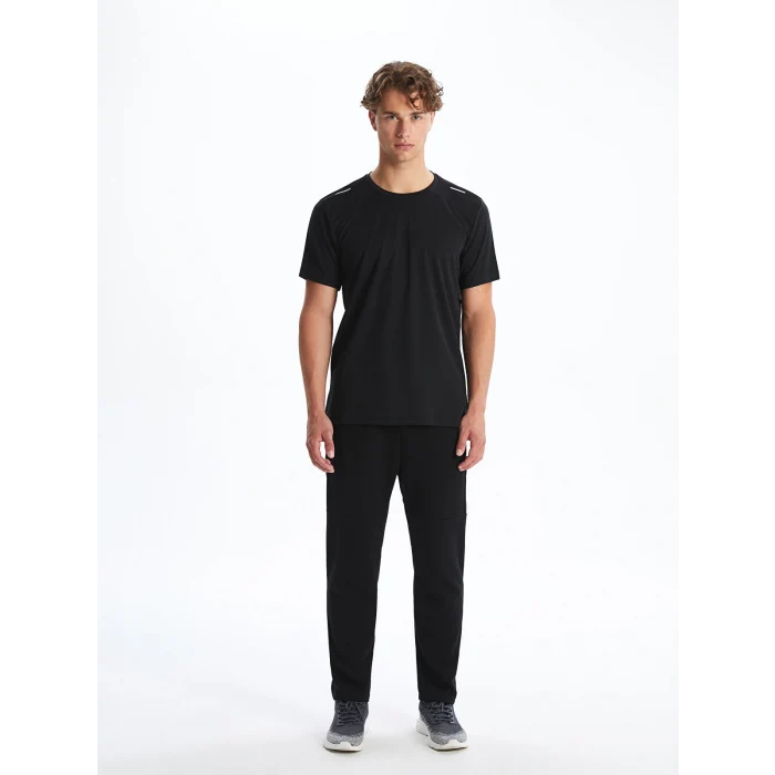 XSIDE ACTIVE Siyah DRY-TECH Bisiklet Yaka Kısa Kollu Erkek Spor Tişört