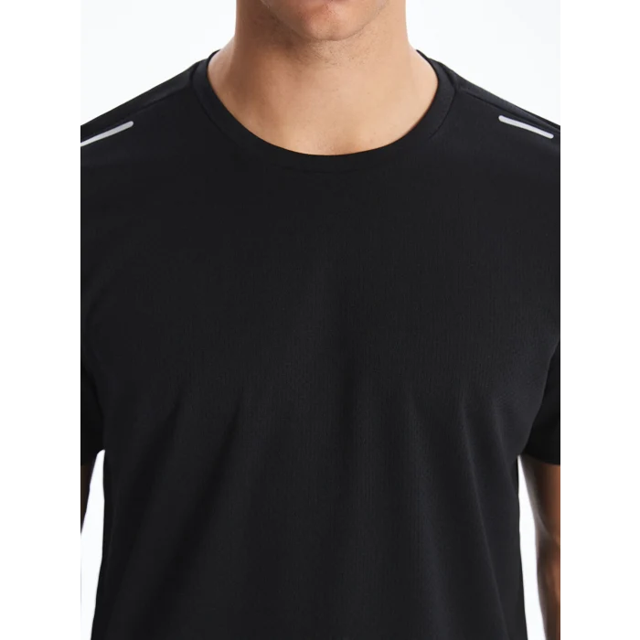 XSIDE ACTIVE Siyah DRY-TECH Bisiklet Yaka Kısa Kollu Erkek Spor Tişört