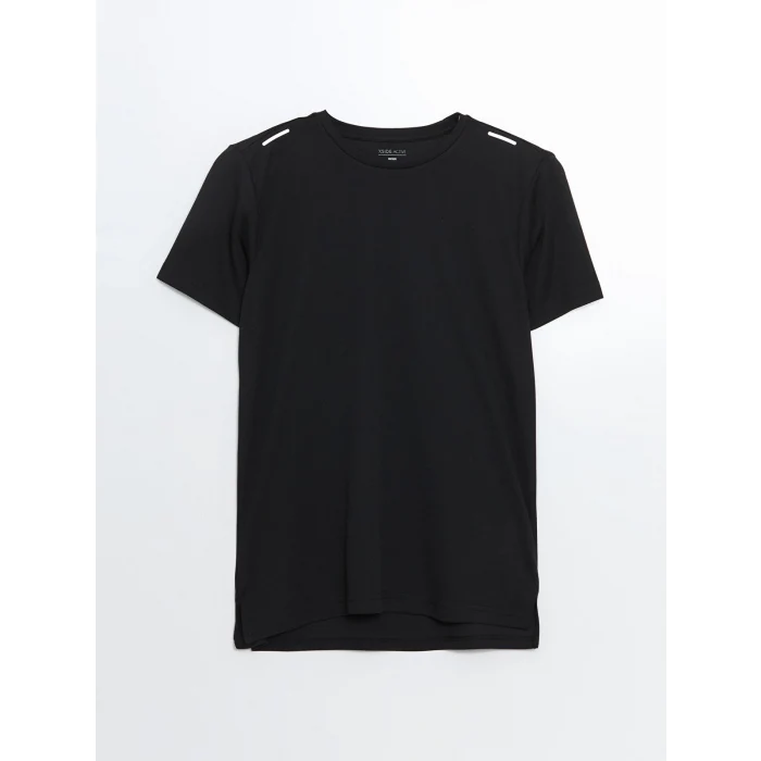 XSIDE ACTIVE Siyah DRY-TECH Bisiklet Yaka Kısa Kollu Erkek Spor Tişört