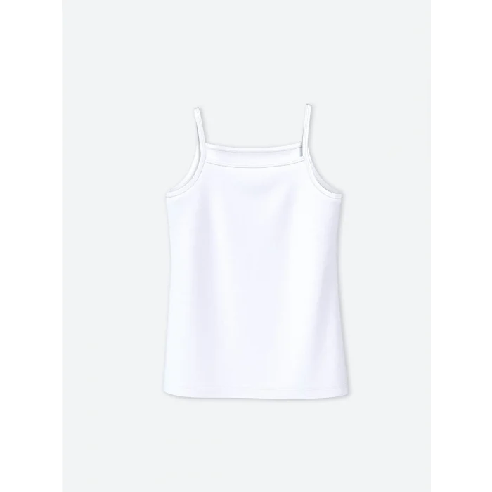 LCW Kids Beyaz Kare Yaka Kız Çocuk Atlet 2li