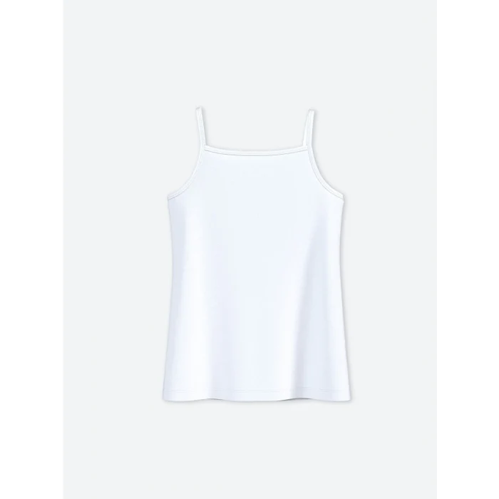 LCW Kids Beyaz Kare Yaka Kız Çocuk Atlet 2li