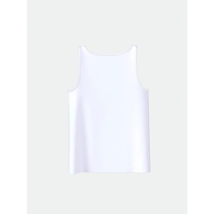 LCW Kids Beyaz Bisiklet Yaka Kız Çocuk Atlet 2li