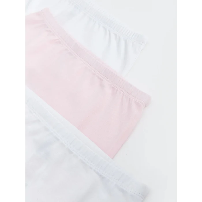 LCW Kids Beyaz Basic Kız Çocuk Boxer 3lü