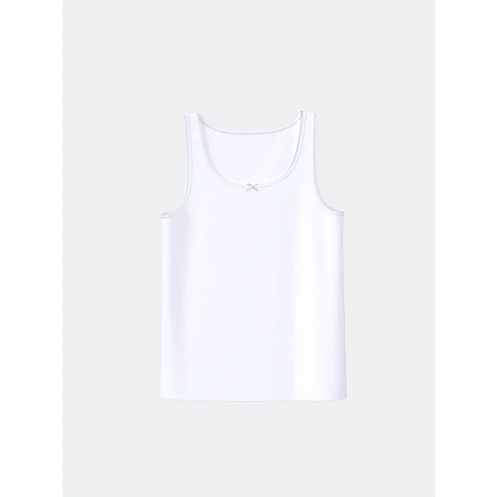 LCW Kids Beyaz Bisiklet Yaka Kız Çocuk Atlet 2li