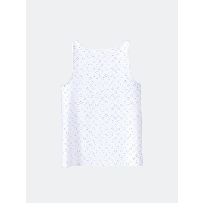 LCW Kids Beyaz Bisiklet Yaka Kız Çocuk Atlet 2li