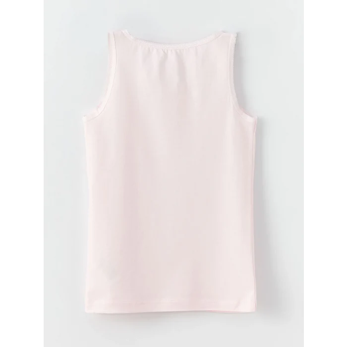 LCW Kids Beyaz Bisiklet Yaka Basic Kız Çocuk Atlet 2li