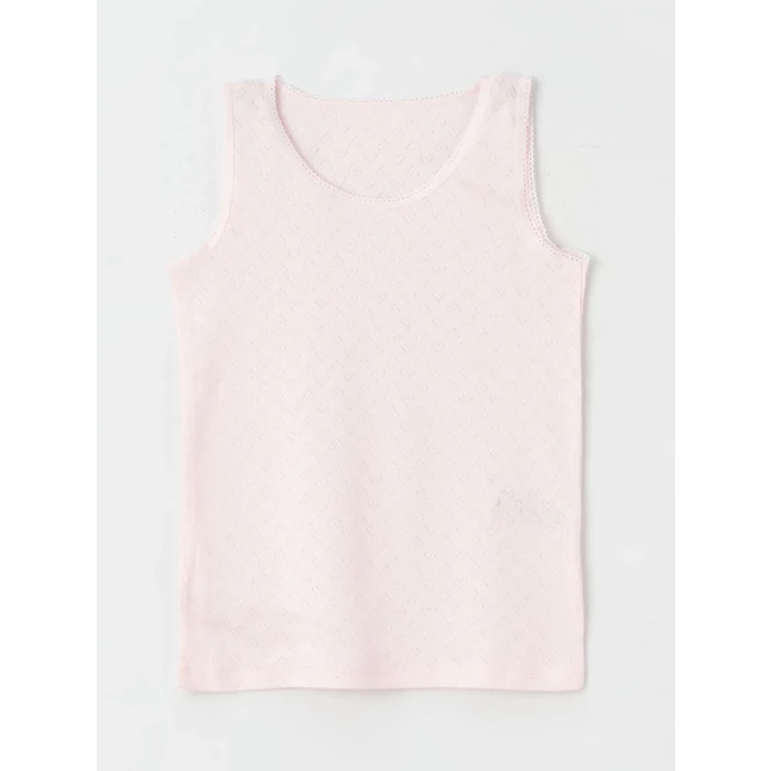 LCW Kids Beyaz Bisiklet Yaka Basic Kız Çocuk Atlet 2li