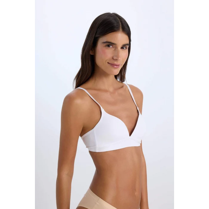 Defacto X9027 Beyaz Pamuklu Comfort Pedli Bra-Fall in Love