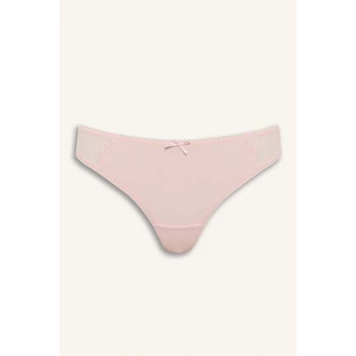 Defacto E7669 Pembe Dantel Detaylı 3lü Tanga-Fall in Love