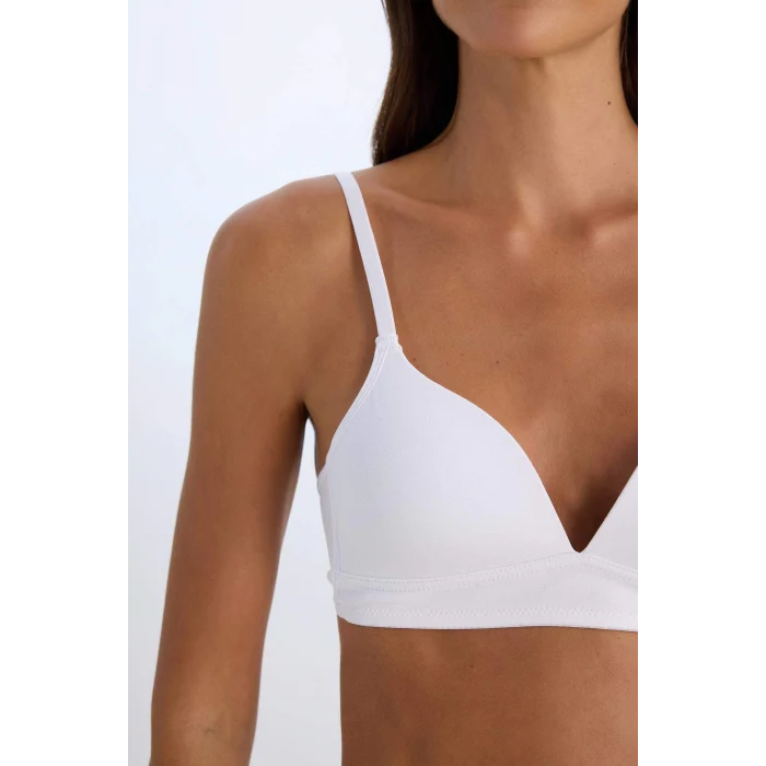 Defacto X9027 Beyaz Pamuklu Comfort Pedli Bra-Fall in Love