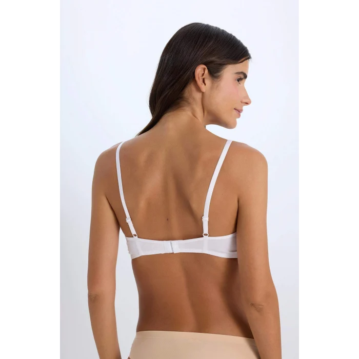 Defacto X9027 Beyaz Pamuklu Comfort Pedli Bra-Fall in Love