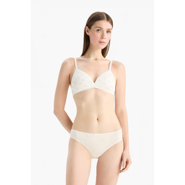 Defacto E7573 Beyaz 3lü Brief Külot-Fall in Love