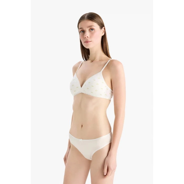 Defacto E7573 Beyaz 3lü Brief Külot-Fall in Love