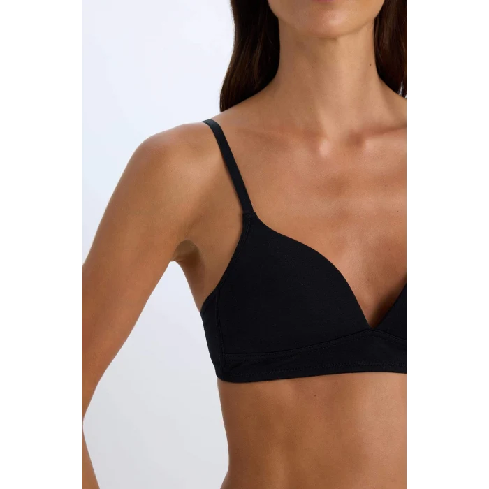 Defacto X9027 Siyah Pamuklu Comfort Pedli Bra-Fall in Love