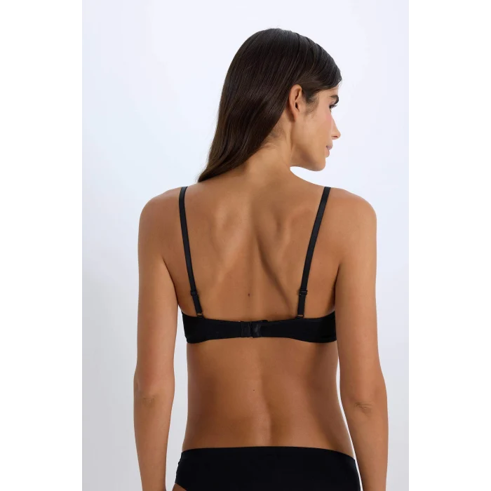 Defacto X9027 Siyah Pamuklu Comfort Pedli Bra-Fall in Love