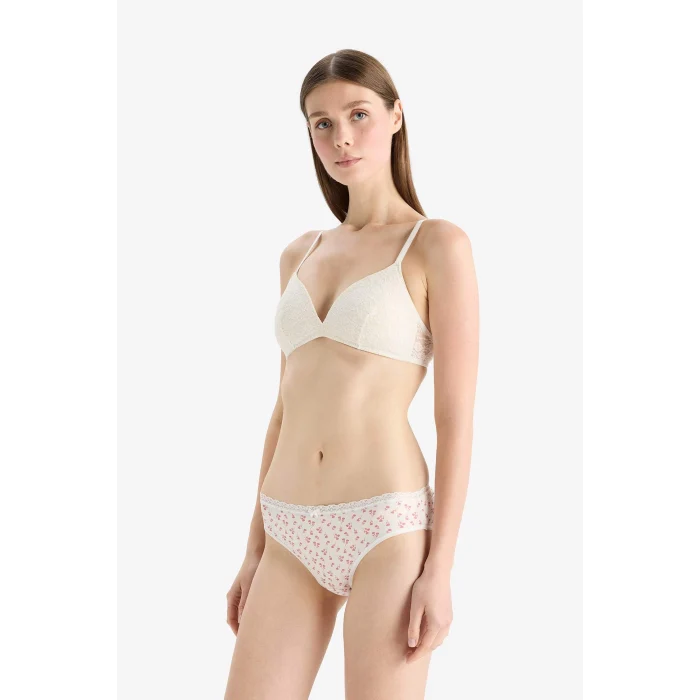 Defacto E7663 Bordo Dantel Detaylı 3lü Brief Külot-Fall in Love